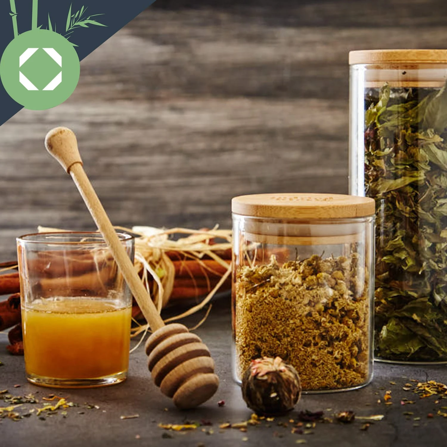 Rundes Glas mit Bambusdeckel 4er-Set Inhalt: 600 ml, 1000 ml, 1500 ml, 1800 ml Rundes Glas Mit Bambusdeckel 4er-Set Inhalt: 600 Ml, 1000 Ml, 1500 Ml, 1800 Ml -Deutschland Klarstein Verkaufs-Shop 10038254 yy 0004 logo