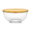 Glasschüssel 1365 Ml Bambusdeckel Verschließbar BPA-frei Größe M