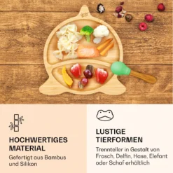 Kindergeschirr Bambusteller & Löffel 250 Ml Inkl. Saugnapf 18 X 18 Cm -Deutschland Klarstein Verkaufs-Shop 10038285 de 0004 logo
