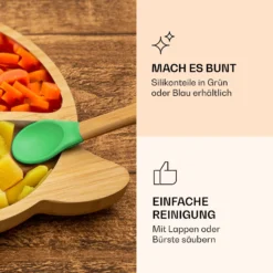 Kindergeschirr Bambusteller & Löffel 250 Ml Inkl. Saugnapf 18 X 18 Cm -Deutschland Klarstein Verkaufs-Shop 10038285 de 0005 logo