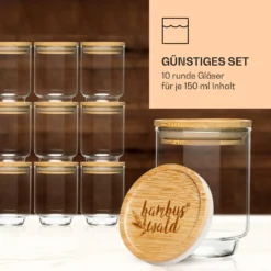 Gewürzgläser Bambusdeckel 10 Stück Je 150 Ml Luftdicht Stapelbar -Deutschland Klarstein Verkaufs-Shop 10038311 de 0004 logo