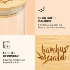Gewürzgläser Bambusdeckel 10 Stück Je 150 Ml Luftdicht Stapelbar -Deutschland Klarstein Verkaufs-Shop 10038311 de 0005 logo