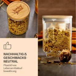 Gewürzgläser Bambusdeckel 10 Stück Je 150 Ml Luftdicht Stapelbar -Deutschland Klarstein Verkaufs-Shop 10038311 de 0007 logo