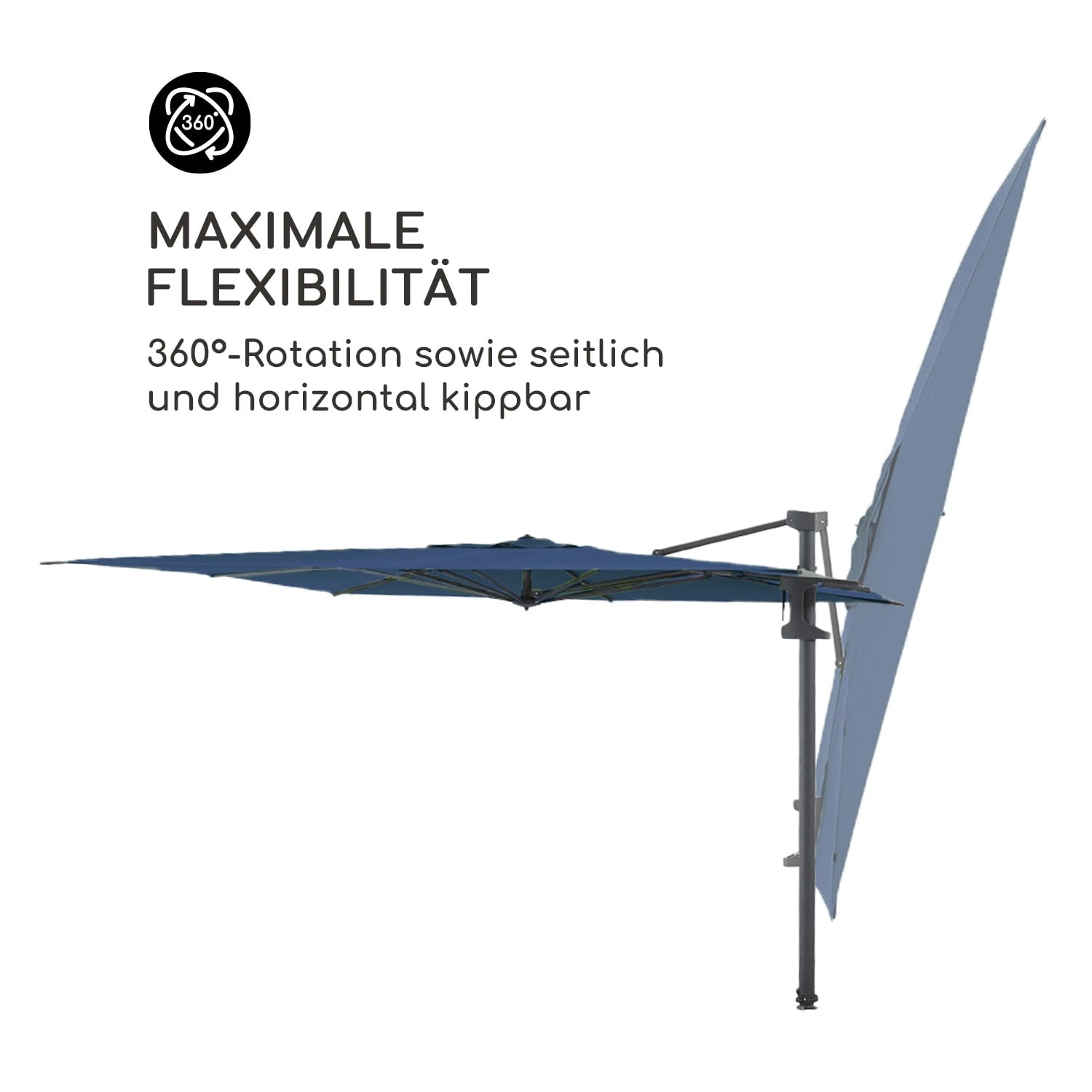 Saint-Tropez Ampelschirm 3-Achsen-Rotation 360° drehbar 3 x 3,55 m UV-Schutz 50+ Saint-Tropez Ampelschirm 3-Achsen-Rotation 360° Drehbar 3 X 3,55 M UV-Schutz 50+ -Deutschland Klarstein Verkaufs-Shop 10038319 de 0004 logo