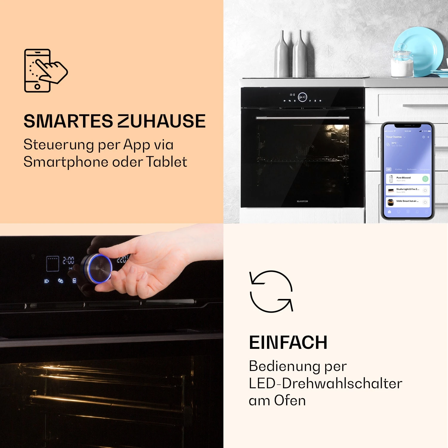 Illuminosa Smart Einbaubackofen 2800W 11 Funktionen App-Steuerung Illuminosa Smart Einbaubackofen 2800W 11 Funktionen App-Steuerung -Deutschland Klarstein Verkaufs-Shop 10038335 de 0003 logo