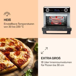 AeroVital Jumbo 3-in-1 Heißluftfritteuse Toaster Dörrautomat 1550 W 18 Liter -Deutschland Klarstein Verkaufs-Shop 10038338 de 0004 logo