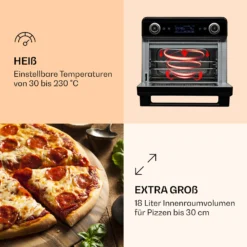 AeroVital Jumbo 3-in-1 Heißluftfritteuse Toaster Dörrautomat 1550 W 18 Liter -Deutschland Klarstein Verkaufs-Shop 10038339 de 0004 logo
