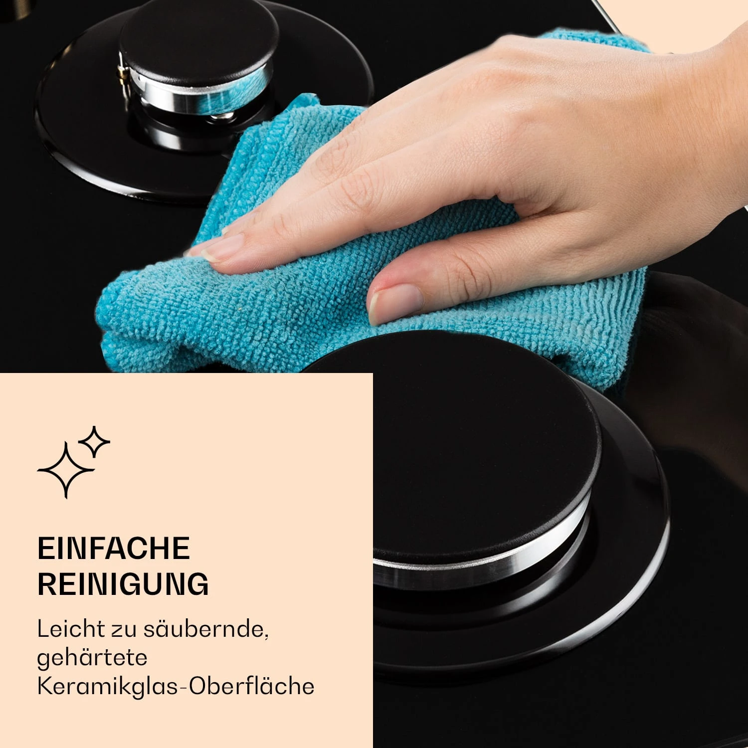 Victoria Domino Gaskochfeld 2-flammig Sabaf-Brenner Glaskeramik Retro-Look Victoria Domino Gaskochfeld 2-flammig Sabaf-Brenner Glaskeramik Retro-Look -Deutschland Klarstein Verkaufs-Shop 10038374 de 0007 logo