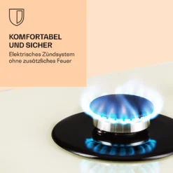 Victoria Domino Gaskochfeld 2-flammig Sabaf-Brenner Glaskeramik Retro-Look -Deutschland Klarstein Verkaufs-Shop 10038375 de 0004 logo