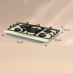 Victoria 5 Gaskochfeld 5-flammig Sabaf-Brenner Glaskeramik Retro-Look -Deutschland Klarstein Verkaufs-Shop 10038377 yy 0008 logo