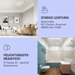 Wondersky Decken-Infrarotheizstrahler 700W 60 X 6 X 120 Cm (BxHxT) IP44 -Deutschland Klarstein Verkaufs-Shop 10038380 de 0005 logo