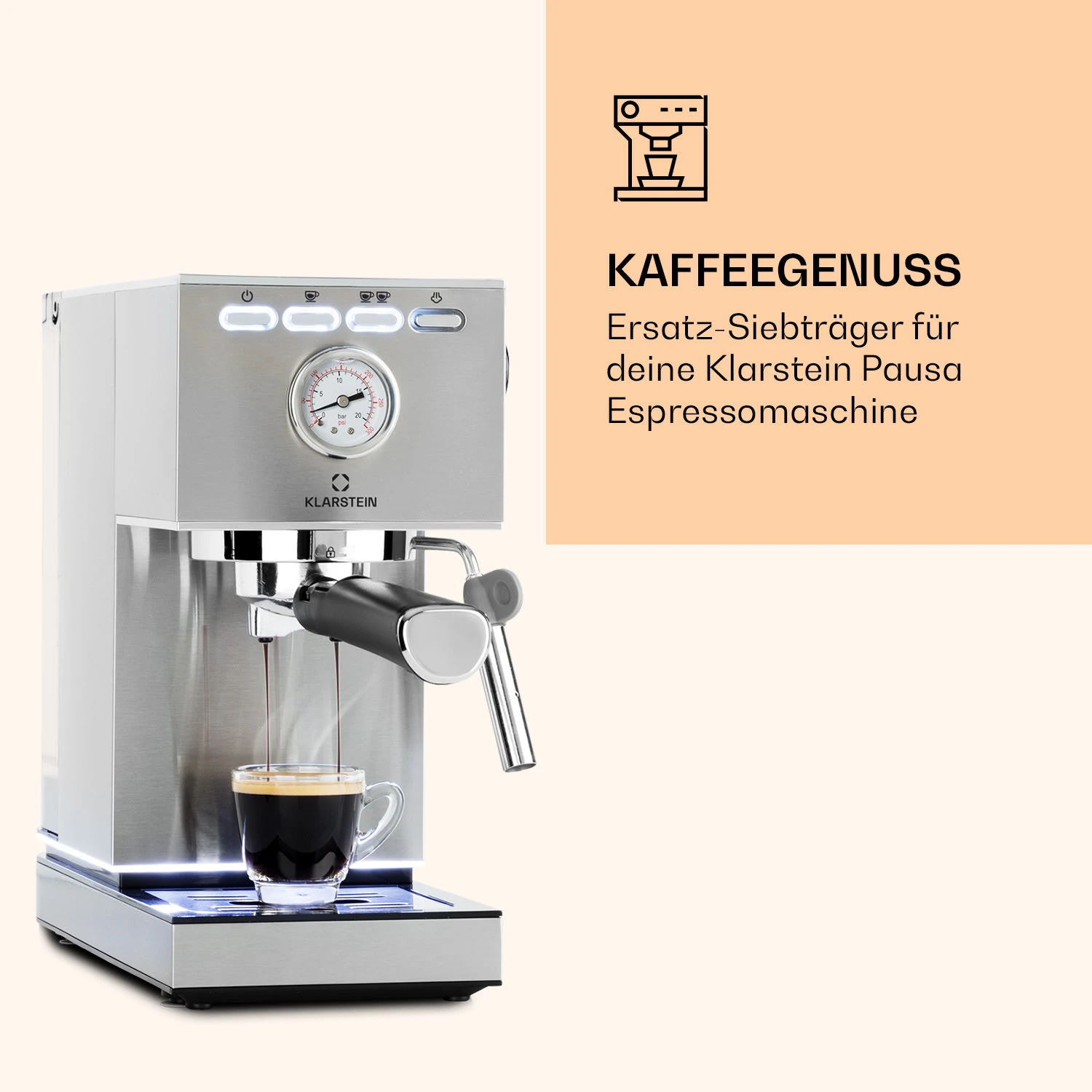 Pausa Espressomaker Siebträger Aluminiumlegierung Zubehör Pausa Espressomaker Siebträger Aluminiumlegierung Zubehör -Deutschland Klarstein Verkaufs-Shop 10038395 de 0002 logo