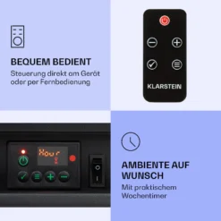 Fort Rock Elektrokamin 1800 W Heizfunktion 10 Bis 30 °C Fernbedienung 5 Fort Rock Elektrokamin 1800 W Heizfunktion 10 Bis 30 °C Fernbedienung -Deutschland Klarstein Verkaufs-Shop 10038396 de 0006 logo
