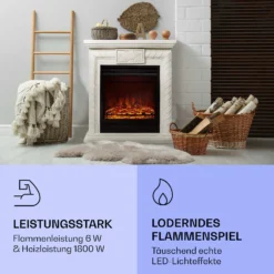 Frosty Peak Elektrischer Kamin 1800 W 10 Bis 30 °C Fernbedienung -Deutschland Klarstein Verkaufs-Shop 10038397 de 0004 logo