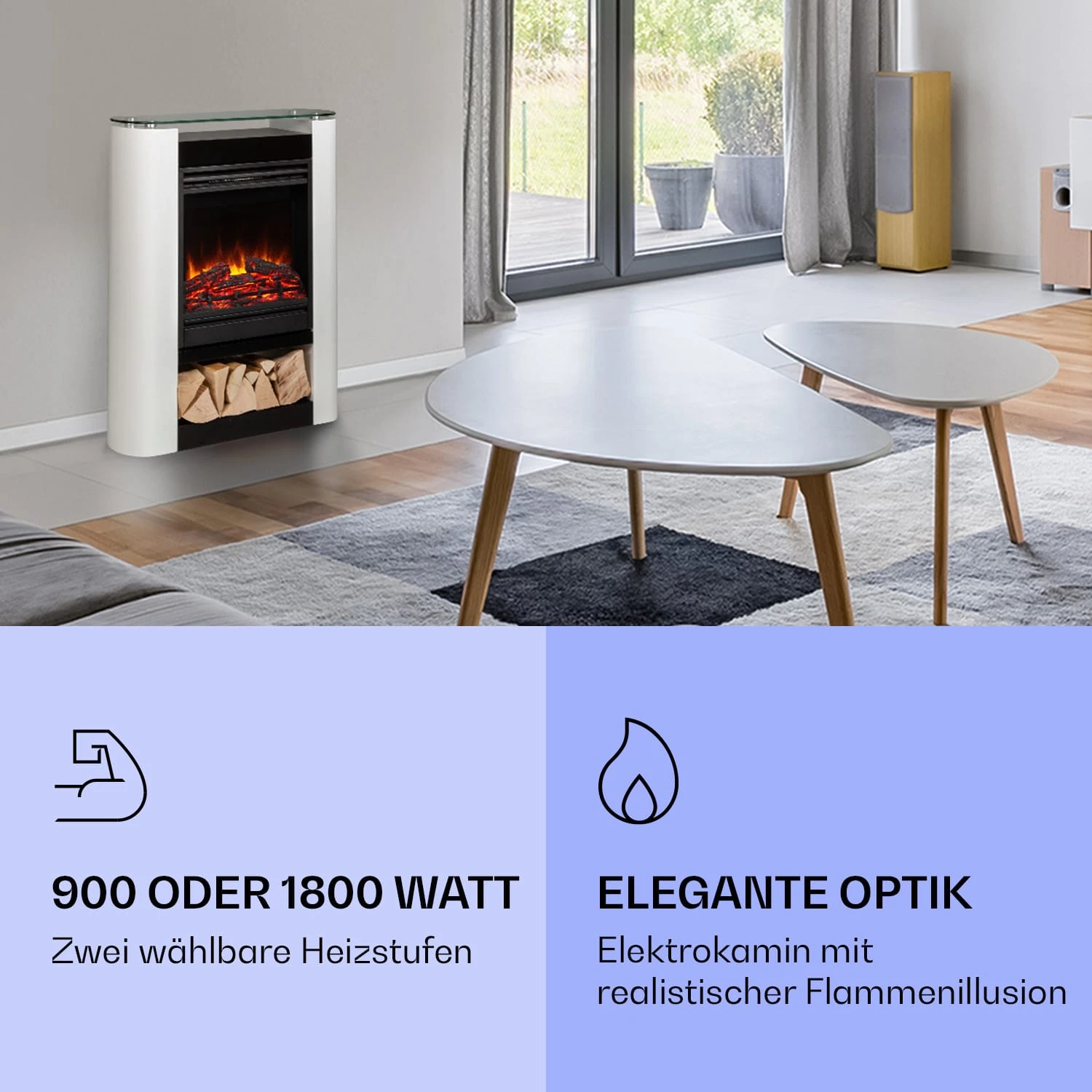 Studio 5 Arc Elektrokamin 1800 W LED-Flammen Heizlüfter Fernbedienung Studio 5 Arc Elektrokamin 1800 W LED-Flammen Heizlüfter Fernbedienung -Deutschland Klarstein Verkaufs-Shop 10038400 de 0002 logo