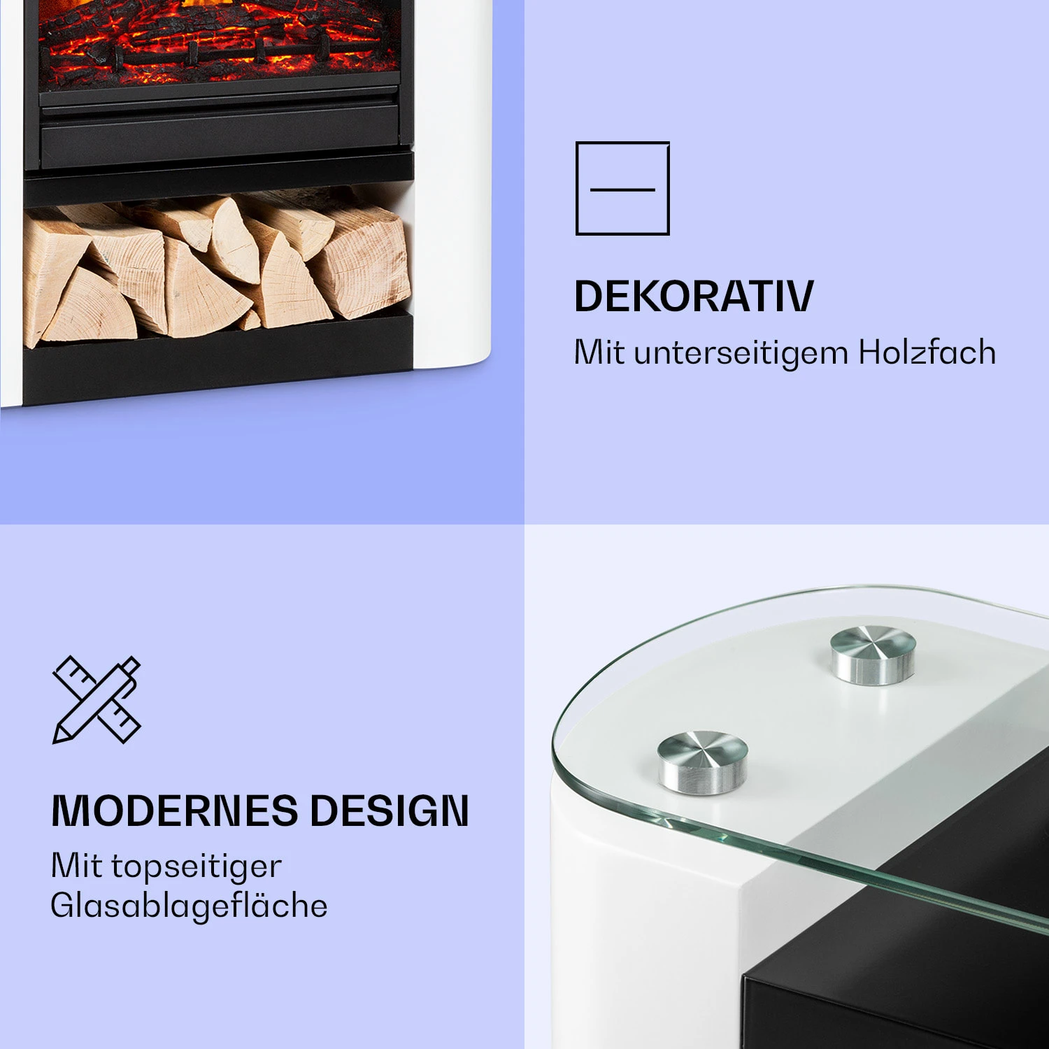 Studio 5 Arc Elektrokamin 1800 W LED-Flammen Heizlüfter Fernbedienung Studio 5 Arc Elektrokamin 1800 W LED-Flammen Heizlüfter Fernbedienung -Deutschland Klarstein Verkaufs-Shop 10038400 de 0005 logo