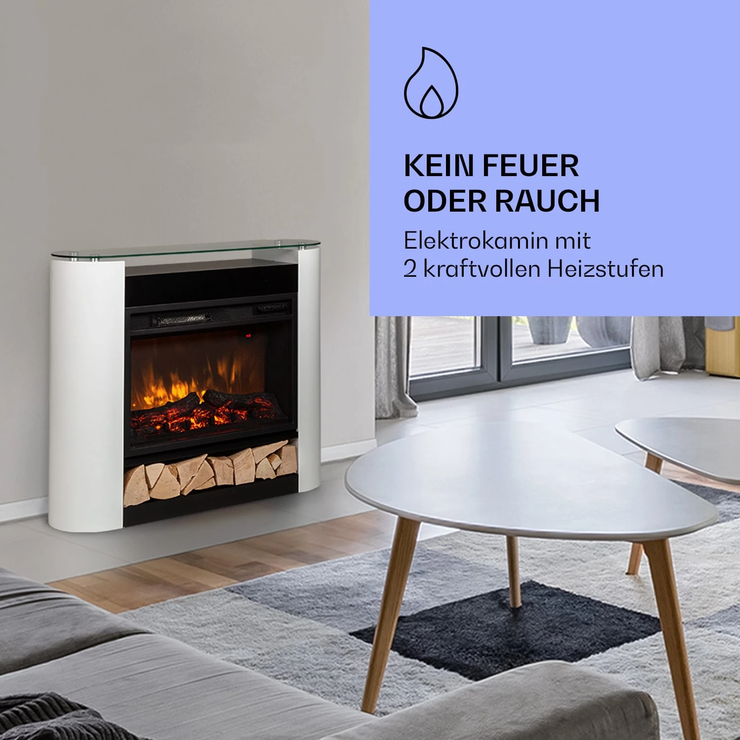 Studio 10 Arc Elektrokamin 1800 W LED-Flammen Heizlüfter Fernbedienung Studio 10 Arc Elektrokamin 1800 W LED-Flammen Heizlüfter Fernbedienung -Deutschland Klarstein Verkaufs-Shop 10038402 de 0002 logo