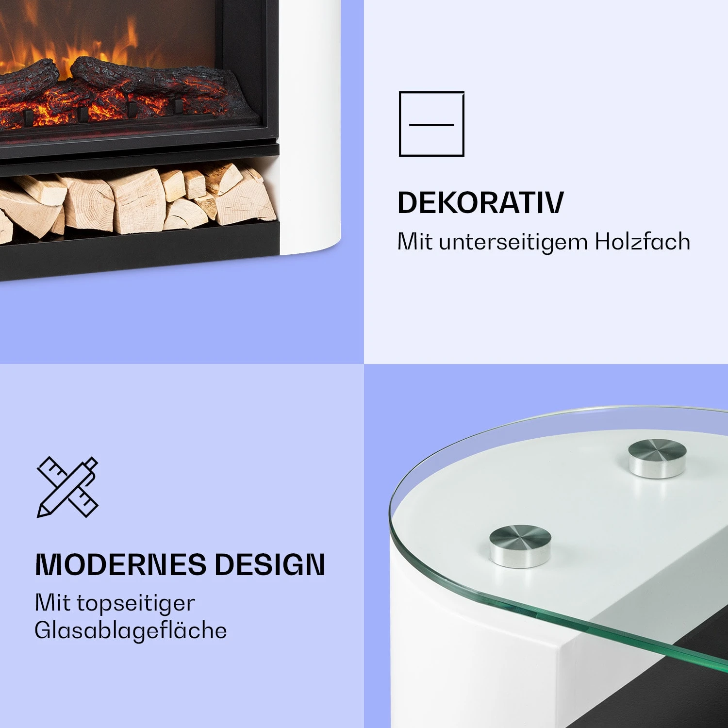 Studio 10 Arc Elektrokamin 1800 W LED-Flammen Heizlüfter Fernbedienung Studio 10 Arc Elektrokamin 1800 W LED-Flammen Heizlüfter Fernbedienung -Deutschland Klarstein Verkaufs-Shop 10038402 de 0005 logo