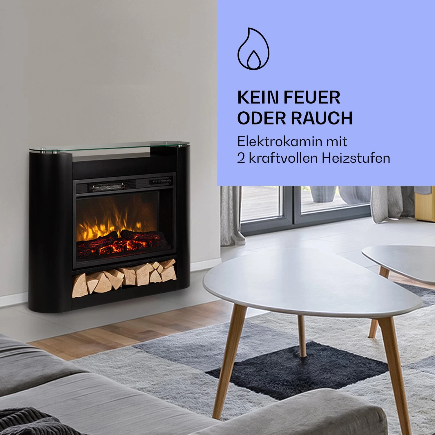 Studio 10 Arc Elektrokamin 1800 W LED-Flammen Heizlüfter Fernbedienung Studio 10 Arc Elektrokamin 1800 W LED-Flammen Heizlüfter Fernbedienung -Deutschland Klarstein Verkaufs-Shop 10038403 de 0002 logo