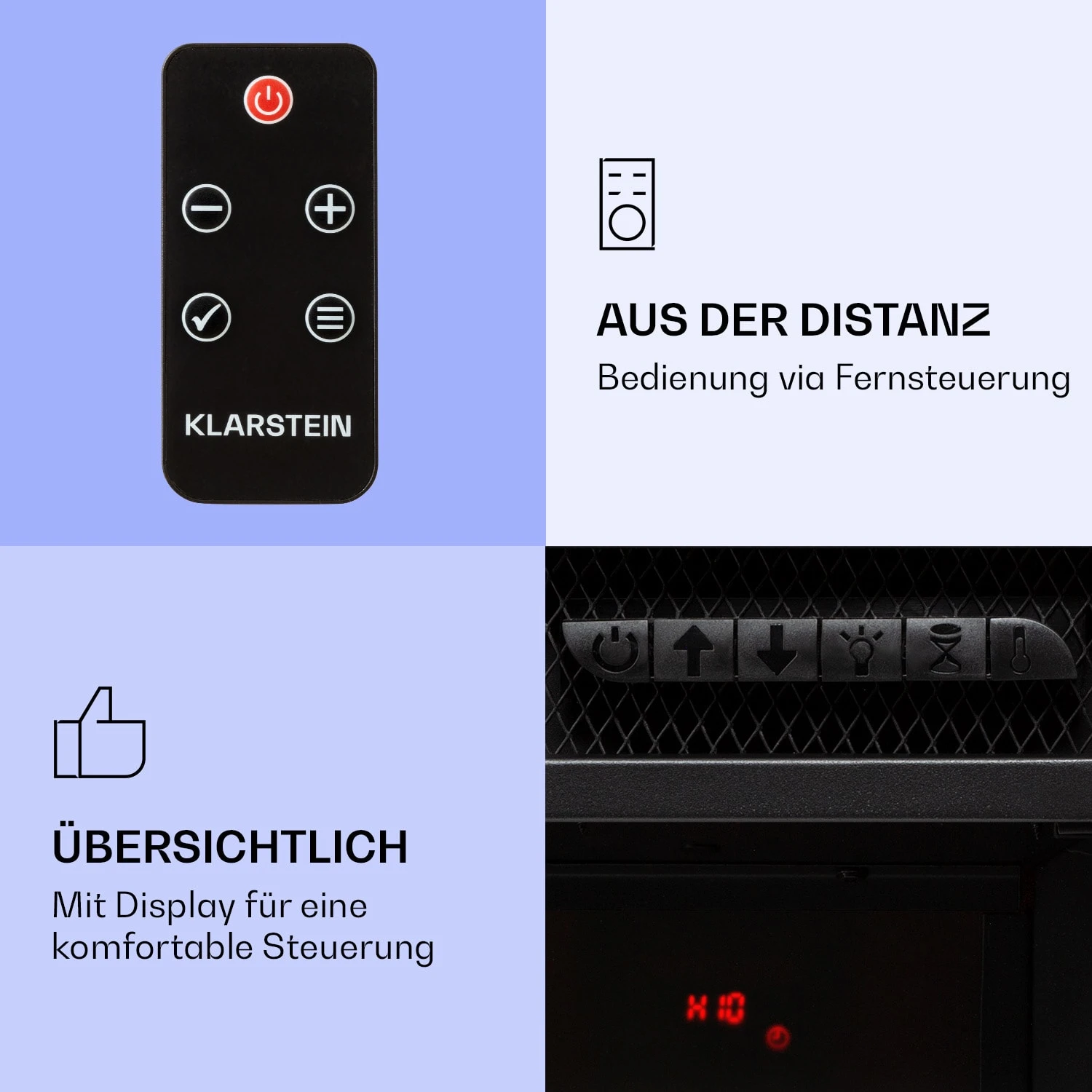 Studio 10 Arc Elektrokamin 1800 W LED-Flammen Heizlüfter Fernbedienung Studio 10 Arc Elektrokamin 1800 W LED-Flammen Heizlüfter Fernbedienung -Deutschland Klarstein Verkaufs-Shop 10038403 de 0003 logo