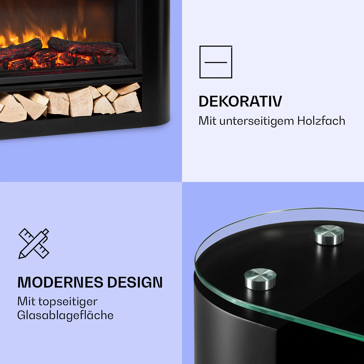 Studio 10 Arc Elektrokamin 1800 W LED-Flammen Heizlüfter Fernbedienung Studio 10 Arc Elektrokamin 1800 W LED-Flammen Heizlüfter Fernbedienung -Deutschland Klarstein Verkaufs-Shop 10038403 de 0005 logo