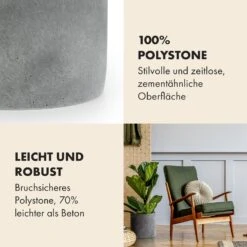 Venlo Blumentopf Polystone In- Und Outdoor 3 Größen -Deutschland Klarstein Verkaufs-Shop 10038472 de 0003 usp
