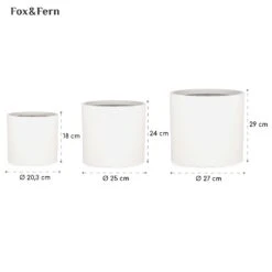 Gendt Pflanztopf Übertopf 3er-Set 3 Größen S/M/L Faserstein In/Outdoor -Deutschland Klarstein Verkaufs-Shop 10038475 yy 0005 usp