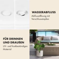 Hasselt Blumentopf Polystone Pflanzenfreundlich Handgemacht 3D-Optik -Deutschland Klarstein Verkaufs-Shop 10038547 de 0004 usp