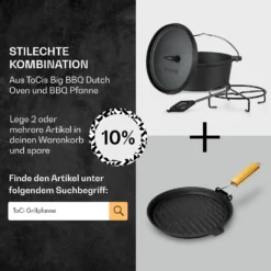 Galloway Dutch Oven 4.5 BBQ-Topf Gusseisen Größe S / 4.5 Qt 6 Galloway Dutch Oven 4.5 BBQ-Topf Gusseisen Größe S / 4.5 Qt -Deutschland Klarstein Verkaufs-Shop 10038580 de 0007 usp