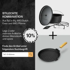 Galloway Dutch Oven 12.0 BBQ-Topf Gusseisen Größe XL / 12 Qt -Deutschland Klarstein Verkaufs-Shop 10038583 de 0007 usp