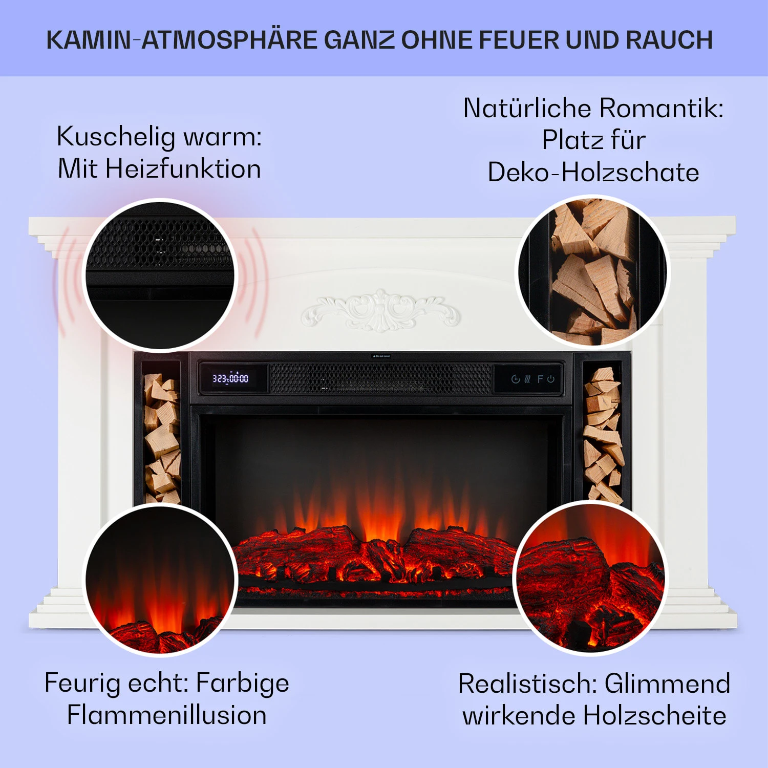 Saint Helens Elektrokamin 1900 W LED-Technik Fernbedienung Saint Helens Elektrokamin 1900 W LED-Technik Fernbedienung -Deutschland Klarstein Verkaufs-Shop 10038615 de 0002 usp