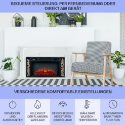 Saint Helens Elektrokamin 1900 W LED-Technik Fernbedienung 5 Saint Helens Elektrokamin 1900 W LED-Technik Fernbedienung -Deutschland Klarstein Verkaufs-Shop 10038615 de 0006 usp
