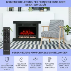 Vulsini Hideaway Elektrokamin 1900 W LED-Technik Fernbedienung -Deutschland Klarstein Verkaufs-Shop 10038619 de 0006 usp
