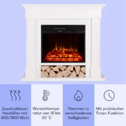 Las Pilas Elektrokamin Heizlüfter 900/1800W Wochentimer Fernbedienung -Deutschland Klarstein Verkaufs-Shop 10038629 de 0003 usp