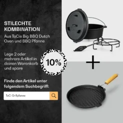 Guernsey Premium Dutch Oven 9.0 BBQ-Topf Gusseisen Standfüße Größe L / 9 Qt 6 Guernsey Premium Dutch Oven 9.0 BBQ-Topf Gusseisen Standfüße Größe L / 9 Qt -Deutschland Klarstein Verkaufs-Shop 10038643 de 0007 usp