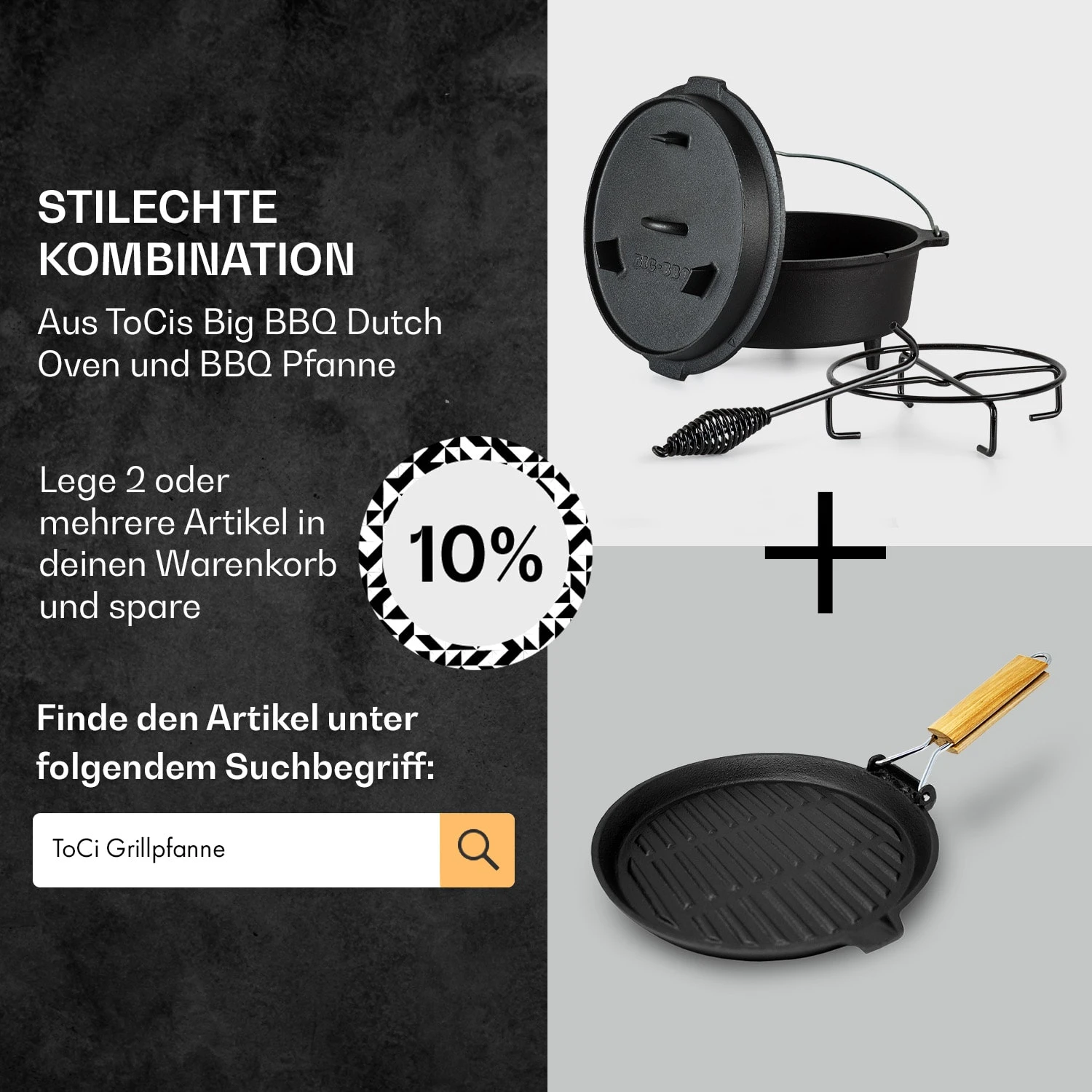 Guernsey Premium Dutch Oven 9.0 BBQ-Topf Gusseisen Standfüße Größe L / 9 qt Guernsey Premium Dutch Oven 9.0 BBQ-Topf Gusseisen Standfüße Größe L / 9 Qt -Deutschland Klarstein Verkaufs-Shop 10038643 de 0007 usp