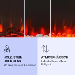 Galeras Elektrischer Wand- Und Einbaukamin 1800 W LED 3 Farben Timer -Deutschland Klarstein Verkaufs-Shop 10038689 de 0003 logo