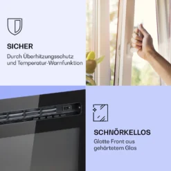 Galeras Elektrischer Wand- Und Einbaukamin 1800 W LED 3 Farben Timer -Deutschland Klarstein Verkaufs-Shop 10038689 de 0007 logo