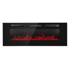 Galeras Elektrischer Wand- Und Einbaukamin 1800 W LED 3 Farben Timer