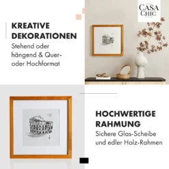 Bristol Bilderrahmen Glasscheibe 30 X 30 Cm Mit Passepartout Echtholz -Deutschland Klarstein Verkaufs-Shop 10039323 de 0003 usp