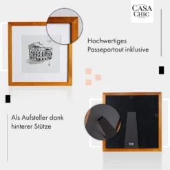 Bristol Bilderrahmen Glasscheibe 30 X 30 Cm Mit Passepartout Echtholz -Deutschland Klarstein Verkaufs-Shop 10039323 de 0004 usp