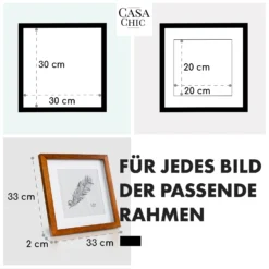 Bristol Bilderrahmen Glasscheibe 30 X 30 Cm Mit Passepartout Echtholz -Deutschland Klarstein Verkaufs-Shop 10039323 de 0005 usp