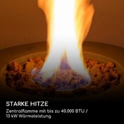 Pilos Gas-Feuerstelle 40.000BTU/13kW Abdeckung Edelstahlbrenner -Deutschland Klarstein Verkaufs-Shop 10039400 de 0003 logo