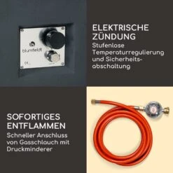 Isaris Gas-Feuerstelle 40.000BTU/13kW Abdeckung Edelstahlbrenner -Deutschland Klarstein Verkaufs-Shop 10039402 de 0005 logo