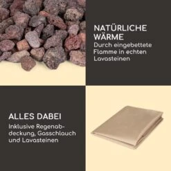 Isaris Gas-Feuerstelle 40.000BTU/13kW Abdeckung Edelstahlbrenner -Deutschland Klarstein Verkaufs-Shop 10039402 de 0006 logo