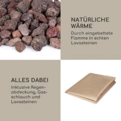 Vitina Gas-Feuerstelle 40.000BTU/13kW Abdeckung Edelstahlbrenner -Deutschland Klarstein Verkaufs-Shop 10039404 de 0006 logo