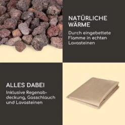 Andros Gas-Feuerstelle 40.000BTU/13kW Deckel Edelstahlbrenner -Deutschland Klarstein Verkaufs-Shop 10039405 de 0006 logo