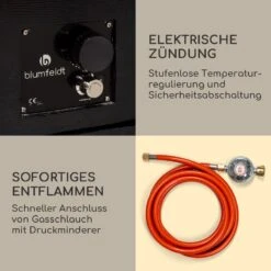 Corinth Gas-Feuerstelle 40.000BTU/13kW Abdeckung Edelstahlbrenner -Deutschland Klarstein Verkaufs-Shop 10039407 de 0005 logo