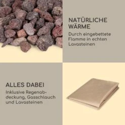 Anafi Gas-Feuerstelle 40.000BTU/13kW Abdeckung Edelstahlbrenner -Deutschland Klarstein Verkaufs-Shop 10039410 de 0007 logo