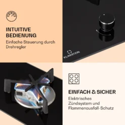 Trifecta 1 Gaskochfeld 1-flammig Starkbrenner Glaskeramik -Deutschland Klarstein Verkaufs-Shop 10039420 de 0005 logo